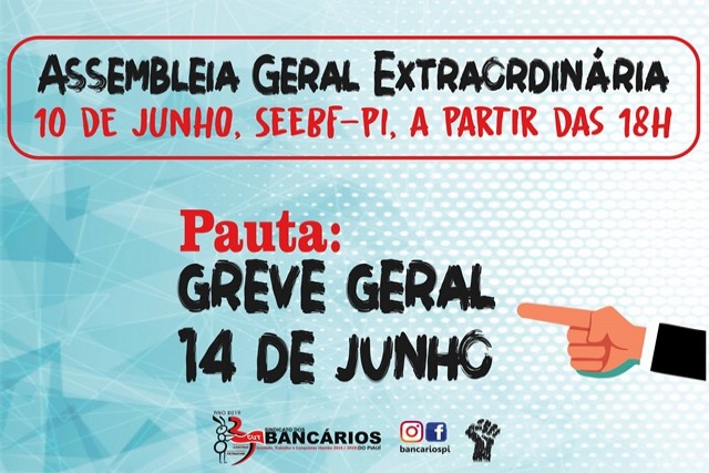 Assembleia Geral Extraordinária dia 10 de Junho 2019