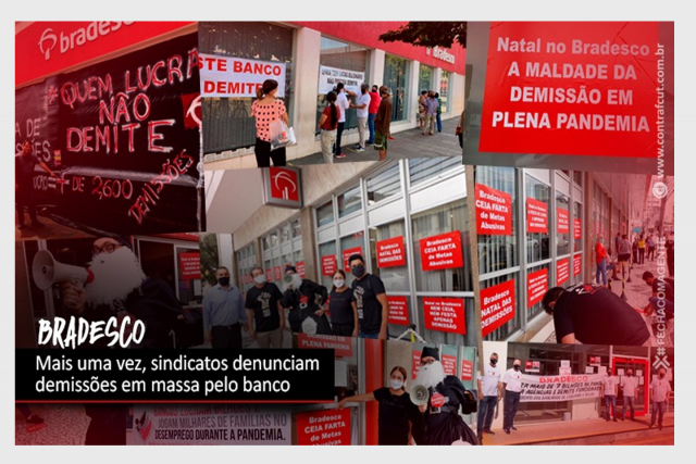 Novas manifestações denunciam demissões em massa pelo Bradesco