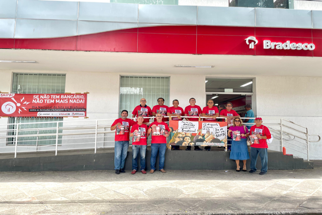 SEEBF/PI retarda a abertura de agência em Dia Nacional de Luta no Bradesco no Piauí