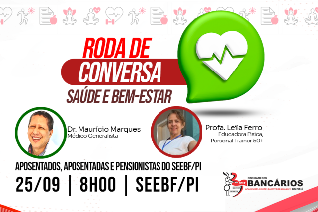 Diretoria de Aposentados do Sindicato dos Bancários promove Roda de Conversa na quinta (25/09)